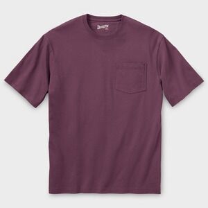 Duluth Trading Men's Longtail T Relaxed Fit SS Crew w/ Pocket  Elderberry Size S